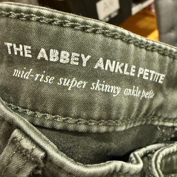AG Adriano Goldschmied Abbey Jeans Womens Green Mid Rise Ankle Super Skinny 24P - Picture 3 of 4